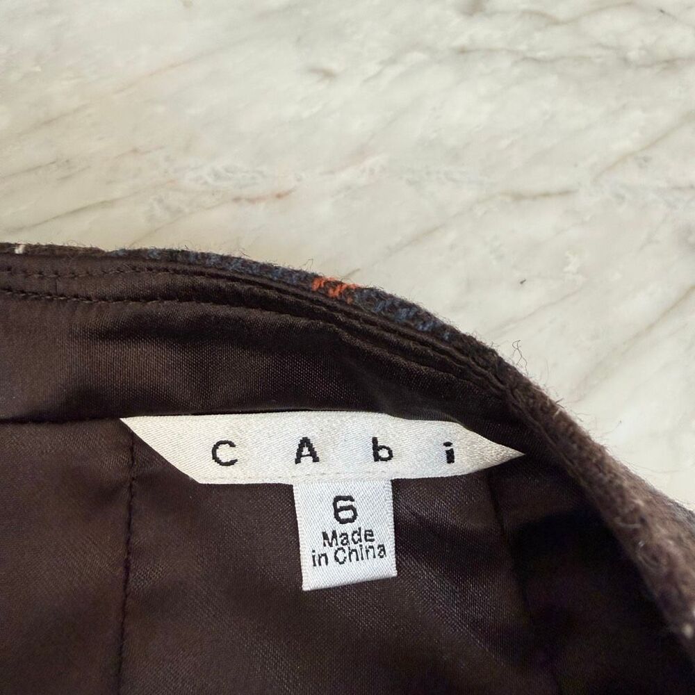 Cabi Heritage Plaid Wool Blend Lined Skirt ruffled pleated hem size 6 - Picture 4 of 8